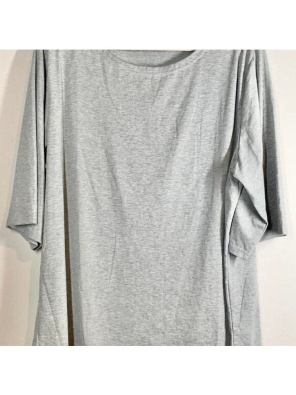 3x Loose Fit Gray 3/4 Sleeve Lightweight Top Shirt Womens Casual Wear